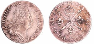 France - Louis XIV (1643-1715) - 10 sols aux insignes - 1707 & (Aix)