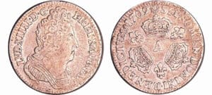 France - Louis XIV (1643-1715) - 1/10 d'écu aux 3 couronnes - 1709 A (Paris)