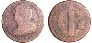 France - Constitution (1791-1792) - 2 sols au faisceau type FRANCAIS 1793 BB (Strasbourg)