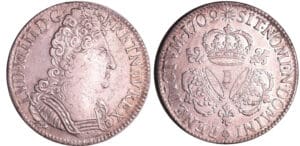 France - Louis XIV (1643-1715) - Ecu aux 3 couronnes - 1709 B (Rouen)
