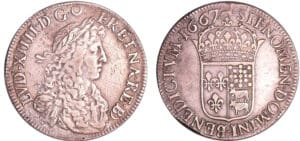 France - Louis XIV (1643-1715) - Ecu de Béarn au buste juvénile - 1667 (Pau)