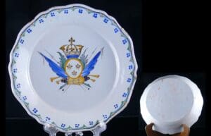 France - Assiette révolutionnaire, Faïence de Nevers - Avant 1789