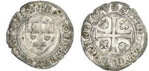 France - Charles VI (1380-1422) - Blanc guénar - 2ème émission (11 septembre 1389) - Tournai