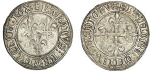 France - Charles VI (1380-1422) - Gros florette - 1ère émission (10 mai 1417) - Rouen
