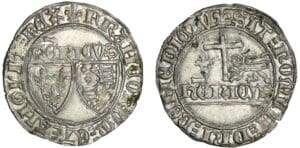 France - Henry VI de Lancastre (1422-1453) - Blanc aux écus - Saint-Lô