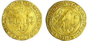France - Charles VII (1422-1461) - Ecu d'or à la couronne - 3ème émission (20 janvier 1447) - Tournai