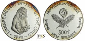 Nouvelles Hébrides - 500 francs 1979 l'année de l'enfant