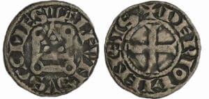 France - Auvergne - Comté de Riom - Alphonse de Poitiers - Denier France - Auvergne - Comté de Riom - Alphonse de Poitiers - Denier