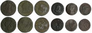 France - Dombes - François II et Gaston d'Orléans - Lot de 3 Double tournois et de 3 deniers tournois France - Dombes - François II et Gaston d'Orléans - Lot de 3 Double tournois et de 3 deniers tournois