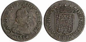 France - Champagne - Comté de Rethel - Charles de Gonzague - Liard 1614 France - Champagne - Comté de Rethel - Charles de Gonzague - Liard 1614