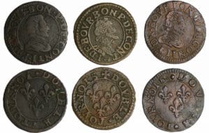 France - Champagne - Château-Renaud - François de Bourbon - Lot de 3 Double tournois France - Champagne - Château-Renaud - François de Bourbon - Lot de 3 Double tournois