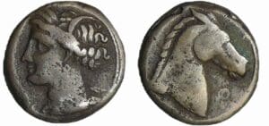 Siculo-Puniques - Carthage - Bronze à l'éffigie de Tanit (245-146 av. J.-C.)