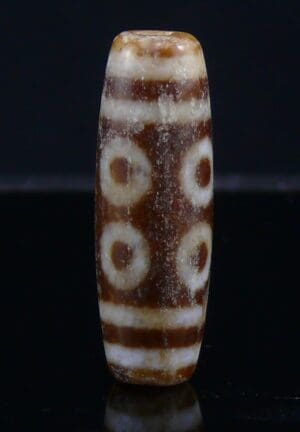 Asie - Tibet - Perle talisman Dzi en agate