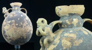 Précolombien - Pérou - Culture Chancay - Urne funéraire en terre cuite - 1100 / 1400 ap. J.-C.