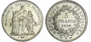 France - Deuxième république (1848-1852) - 5 francs Hercule 1848 A (Paris)