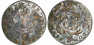France - Louis XV (1715-1774) - Double sol de billon - 1742 H (La Rochelle)