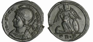 Constantin 1er - Nummus (330-333, Trèves) - La Victoire