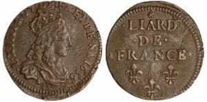 France - Louis XIV (1643-1715) - Liard de France, 2ème type au buste jeune - 1656 I (Limoges)