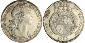 France - Jeton argent - Louis XV (1715-1774) - Etats de Bretagne 1742 France - Jeton argent - Louis XV (1715-1774) - Etats de Bretagne 1742