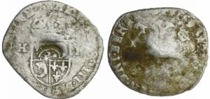 France - Louis XIII (1610-1643) - Quinzain contremarqué au lis
