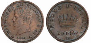 Italie - Règne d'Italie - Soldo 2ème type - 1813 M (Milan)