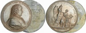 France - Jean-Frédéric de Phélypeaux de Maurepas - Médailles unifaces en étain, 1781 France - Jean-Frédéric de Phélypeaux de Maurepas - Médailles unifaces en étain, 1781