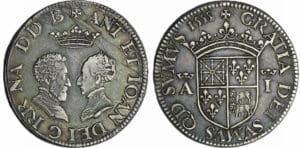 France - Navarre - Antoine et Jeanne - Teston 1555 France - Navarre - Antoine et Jeanne - Teston 1555