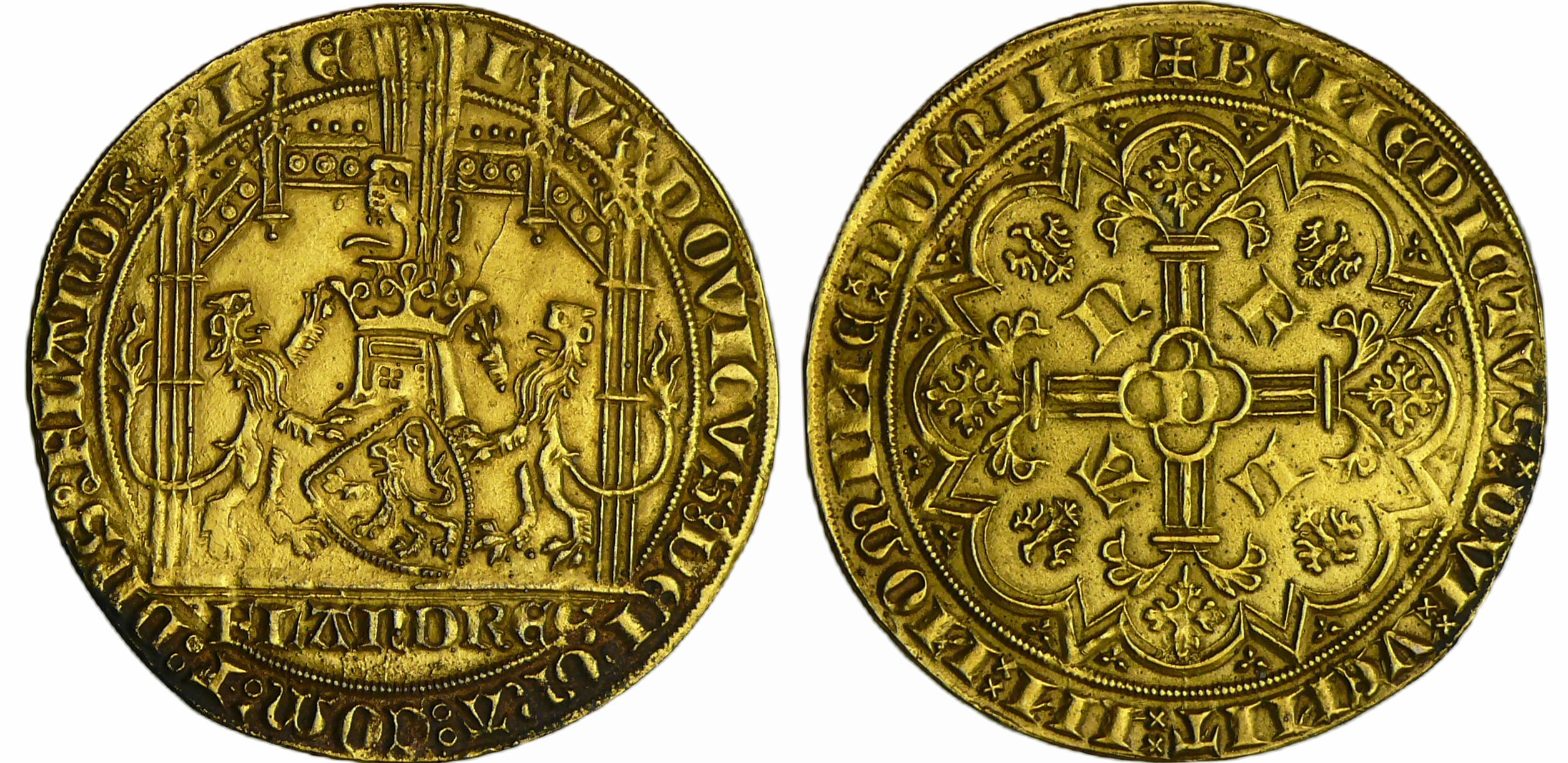 France - Flandre - Louis II de Male - Grand heaume d'Or ou Vieil heaume d'Or (Gand), Copie 19/20ème France - Flandre - Louis II de Male - Grand heaume d'Or ou Vieil heaume d'Or (Gand), Copie 19/20ème