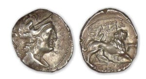 Marseille - Drachme légère (150-130 av. J.-C.) Lion à droite