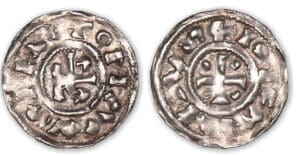 Normandie - Richard 1er et Hugues archevêque de Rouen - Denier.