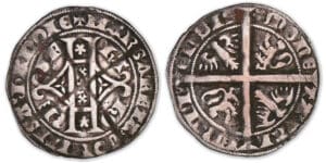 Hainaut - Marguerite II d'Avesnes - Grande plaque d'argent