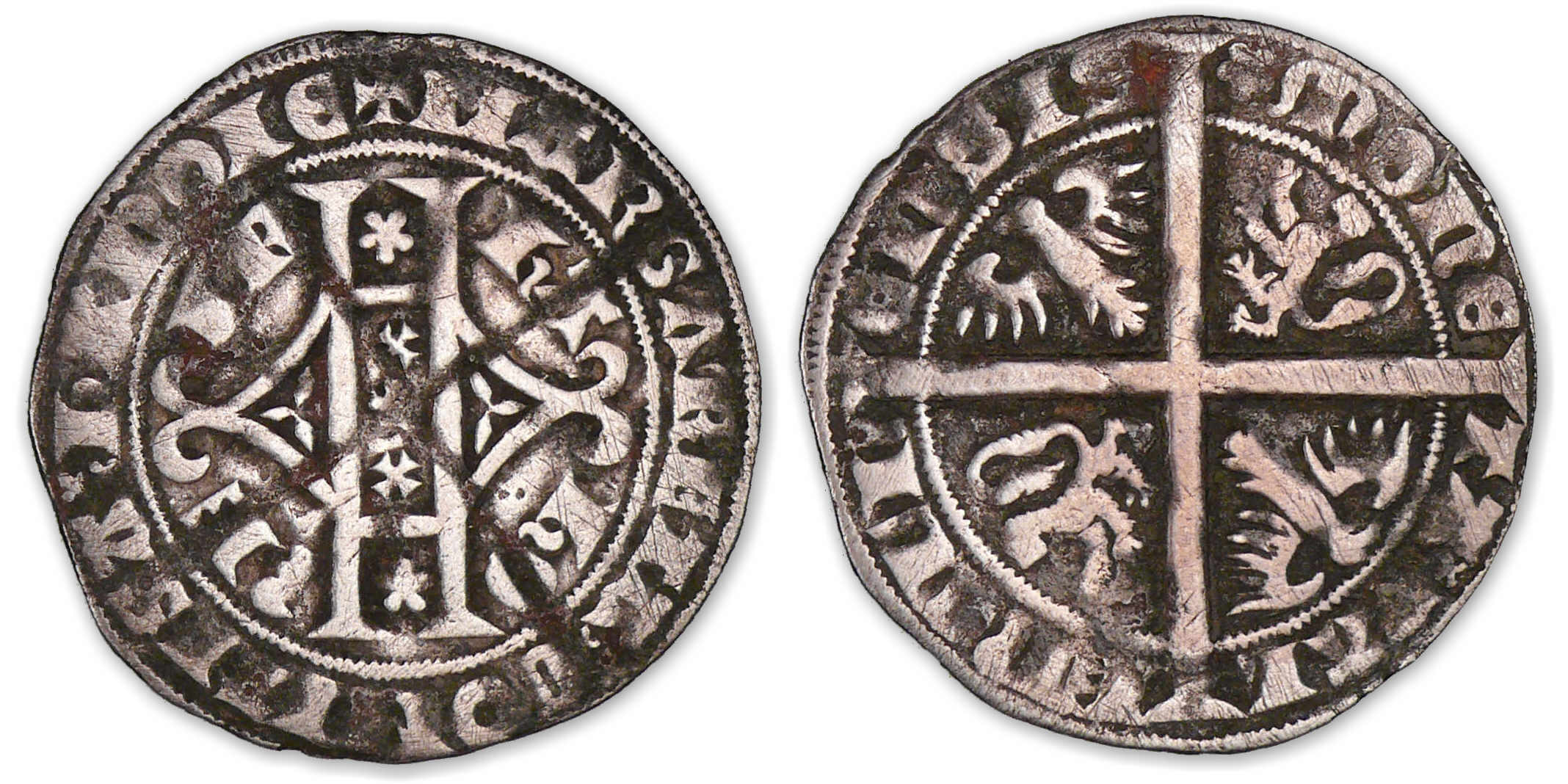 Hainaut - Marguerite II d'Avesnes - Grande plaque d'argent Hainaut - Marguerite II d'Avesnes - Grande plaque d'argent