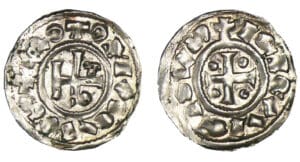 Normandie - Richard 1er et Hugues archevêque de Rouen - Denier Normandie - Richard 1er et Hugues archevêque de Rouen - Denier