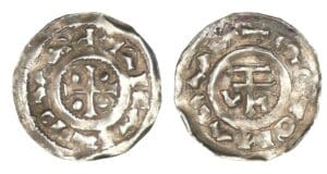 Normandie - Richard 1er et Hugues archevêque de Rouen - Denier Normandie - Richard 1er et Hugues archevêque de Rouen - Denier