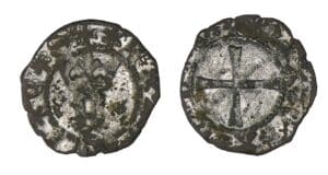 Navarre - Charles d'Aragon - Denier au K Navarre - Charles d'Aragon - Denier au K