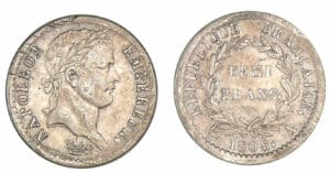 1/2 franc Napoléon revers République 1808 A (Paris) 1/2 franc Napoléon revers République 1808 A (Paris)