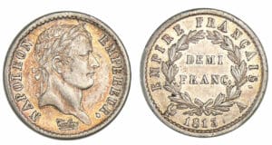 1/2 franc Napoléon revers Empire 1813 A (Paris) 1/2 franc Napoléon revers Empire 1813 A (Paris)