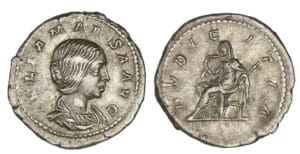 Julia Maésa - Denier (218-220, Rome) La Pudeur Julia Maésa - Denier (218-220, Rome) La Pudeur