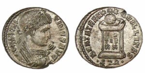 Constantin 1er - Nummus (322/3, Trèves) Autel