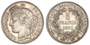 5 francs Cérès 1850 A (Paris) 5 francs Cérès 1850 A (Paris)
