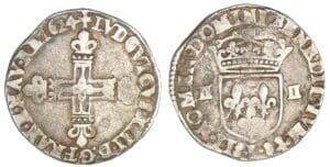 Louis XIII - Quart d'écu 1624 L (Bayonne) Louis XIII - Quart d'écu 1624 L (Bayonne)