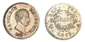 1/4 franc Napoléon Empereur An 13 A (Paris) 1/4 franc Napoléon Empereur An 13 A (Paris)
