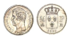 1/4 franc Charles X 1827 B (Rouen) 1/4 franc Charles X 1827 B (Rouen)