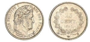 1/4 franc Louis-Philippe I 1845 B (Rouen) 1/4 franc Louis-Philippe I 1845 B (Rouen)