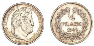 1/2 franc Louis-Philippe I 1842 B (Rouen) 1/2 franc Louis-Philippe I 1842 B (Rouen)