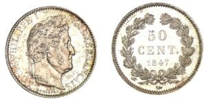50 centimes Louis-Philippe I 1847 A (Paris) 50 centimes Louis-Philippe I 1847 A (Paris)