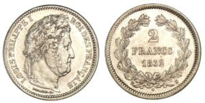 2 francs Louis-Philippe I 1832 H (La Rochelle) 2 francs Louis-Philippe I 1832 H (La Rochelle)