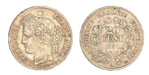20 centimes Cérès 1850 A (Paris) Oreille haute 20 centimes Cérès 1850 A (Paris) Oreille haute