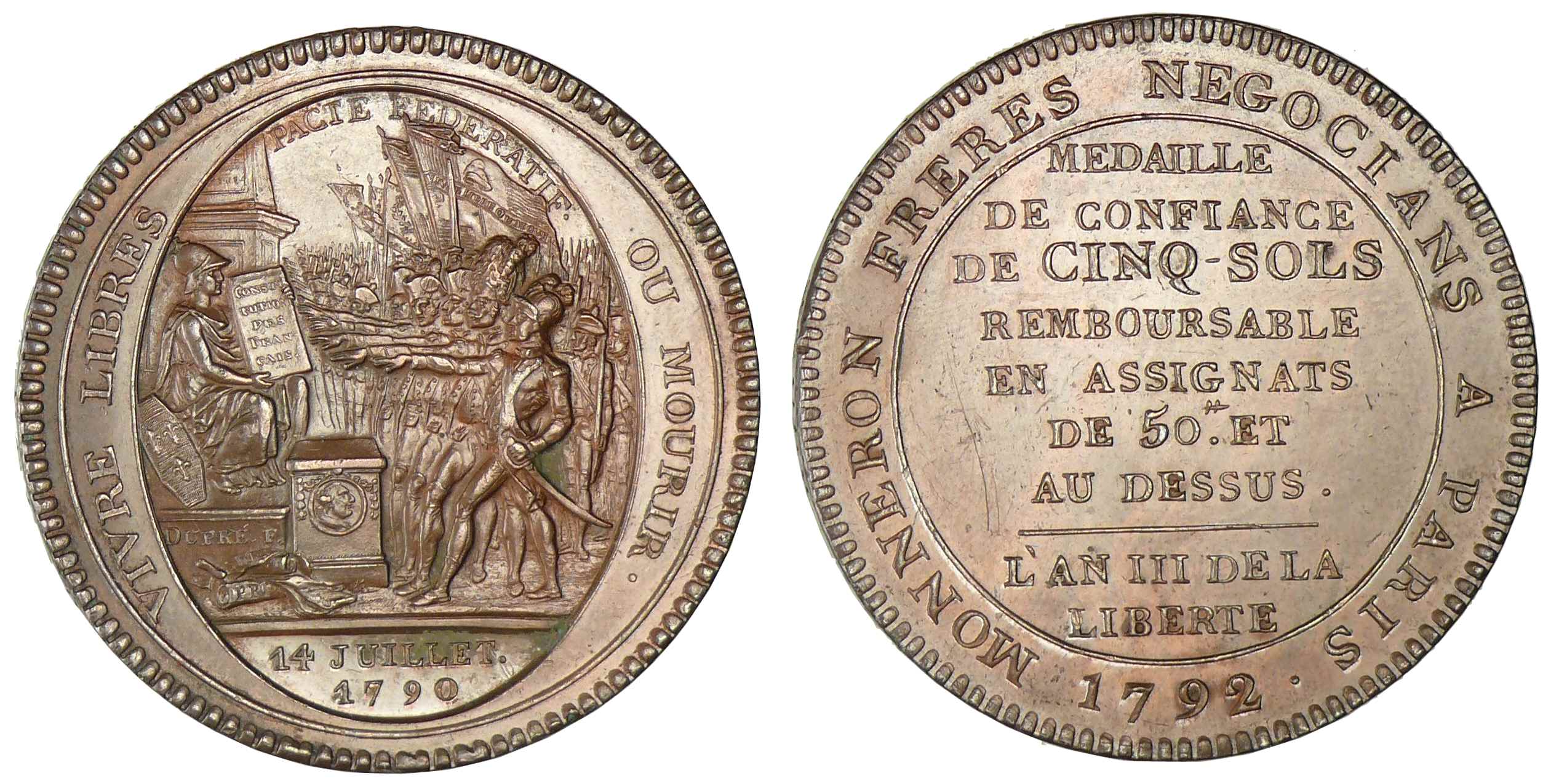 Monneron de 5 sols 1792 Monneron de 5 sols 1792
