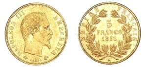 5 francs Napoléon III grand module 1858 A (Paris) 5 francs Napoléon III grand module 1858 A (Paris)